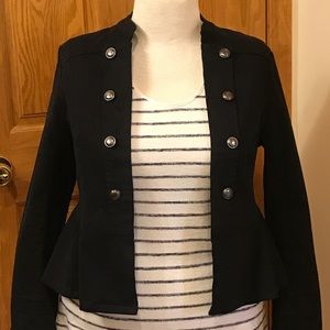 Torrid sz 0 Black Short Jacket with silver buttons
